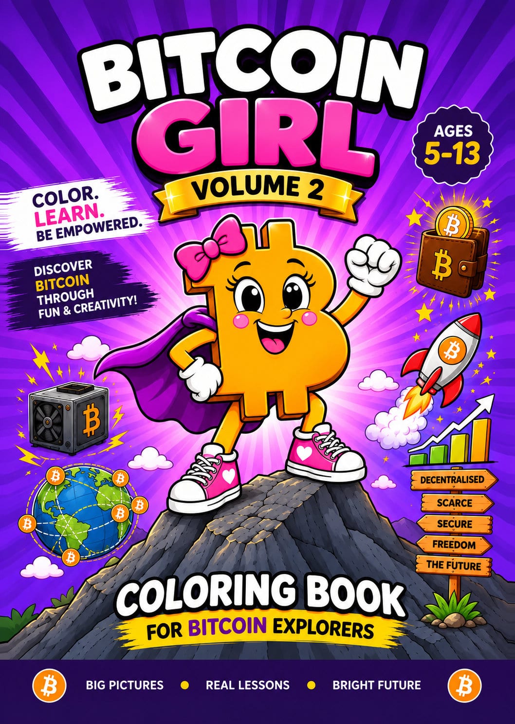Bitcoin Girl Volume 2 colouring book cover